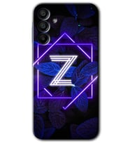 Galaxy A15 Kılıf HD Desen Baskılı Kılıf - Dark Neon Yaprak Z Harfi
