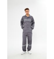 Orange Safety Gri Bütün İş Tulumu 12/16 Gabardin