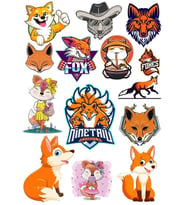 Tilki Fox Sticker Set-1 13 Parça Telefon, Tablet, Defter, Laptop Sticker