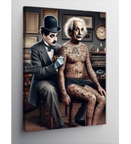 Kanvas Tablo Chaplin Ve Einstein