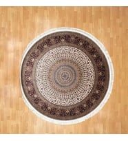 Tebriz Desenli 250 x 250 Yuvarlak İpek Halı