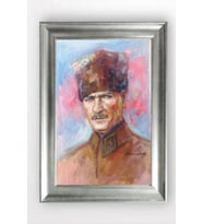 Gümüş Çerçeveli Atatürk Tablo cv964