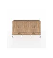 Arges Konsol 6 Raflı 2 Çekmeceli 4 Kapaklı 176x30x99 Çam-Çam