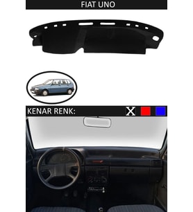 Fiat Uno Için Uygun Torpido Koruma Halısı Siyah Kenar Renk Siyah