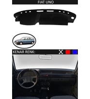 Fiat Uno Için Uygun Torpido Koruma Halısı Siyah Kenar Renk Siyah