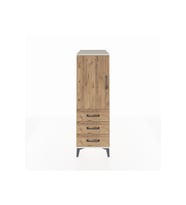 Kronos Dolap 2 Raflı 3 Çekmeceli Tek Kapaklı 44x59x134 Aytaşı-Çam