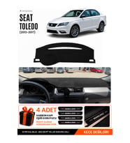 SEAT TOLEDO (2013-2017) Uyumlu Torpido Örtüsü Torpido Kılıfı - Siyah
