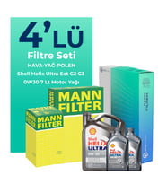 Mann Hyundai Staria 2.2 Dizel Filtre Bakım Seti Shell Motor Yağlı (2021-2024) 4 Lü