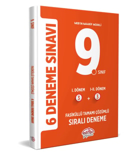 Editör Yayınları 9. Sınıf (3+3) Fasiküllü Tamamı Çözümlü 6 Deneme Sınavı