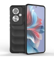 Oppo Reno 11F 5G Uyumlu Kılıf Esnek TPU Oyuklu Arka Yüzey Tasarımlı Zore Etnik Silikon Kapak (Siyah)