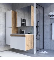 Teta Home Tokyo 65 Cm Mdf Banyo Dolabı Seti + Boy Dolabı (Çam)