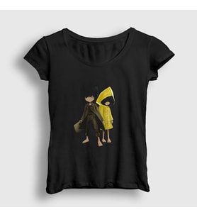 Presmono Kadın Siyah Mono And Six Little Nightmares T-Shirt 160102tt