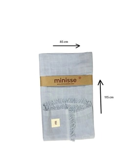 MİNİSSE 4831M Unisex Mavi Müslin Battaniye 