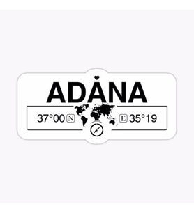 Adana Gps Harita Sticker Oto Araba Yapıştırma 17CM