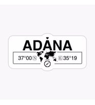Adana Gps Harita Sticker Oto Araba Yapıştırma 17CM