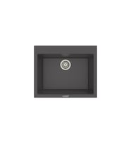 Cristalüx Granit Evye P-X60 Tezgah Altı Ve Tezgah Üstü Kare Mutfak Evyesi 60x50cm (Antrasit)
