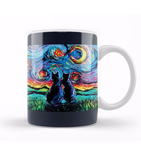Cat Van Gogh's Cats     Kedi Kupa Bardak Porselen