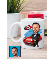 Erkeğe Hediye Kişiye Özel Karikatürlü Beyaz Kupa Bardak