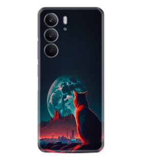 Realme C75 Kılıf Boutique Baskılı Resimli Dalgın Kedi Pcode -074