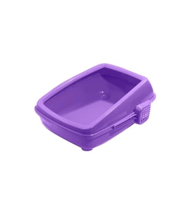 Açık Kedi Tuvalet Kum Kabı Mor 17*37*50 cm