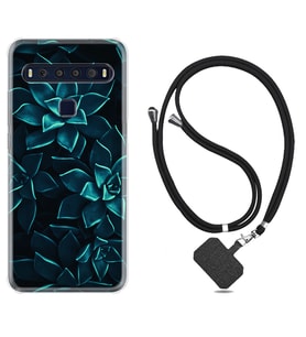 TCL 10L 10 Plus 10SE 20E 20SE 30 L7 Kılıf Boyun Askılı Silikon Mistik Çiçekler 1650