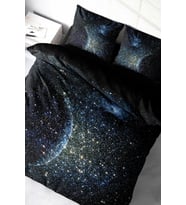 Çift Kişilik Nevresim Seti Sık Dokuma Pamuk Saten 3d Özel Tasarım Star Moon (çarşafsızdır)