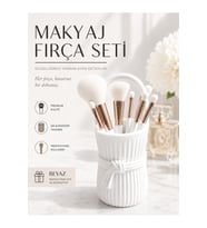 Profesyonel Makyaj Fırça Seti ve Düzenleyici Sepet, Şık ve Modern Tasarım