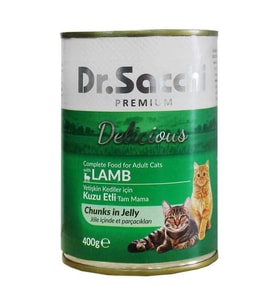 Dr.Sacchi Konserve Kuzu Etli Kedi Konservesi 400gr