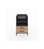 Kronos Komodin 2 Raflı 2 Çekmeceli 60x59x96 Antrasit-Çam