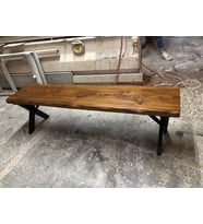 Bintaş Mobilya Ceviz Rengi Kütük Bank Ölçüsü 140X35.CM