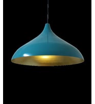 Rys Retro Metal Turkuaz Mavi Dekoratif Rustik Metal Sarkıt Avize Çap:43 cm (Burnt Olive)