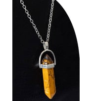 Sertifikalı Çivi Model Pietersite Taşı Kolye (Çok Renkli)