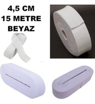 Lastik Sert Yumuşak Çamaşır Don Etek Bel Paça Bebe Lastiği Yassı Yumuşak 4,5 Cm Beyaz 15 Mt