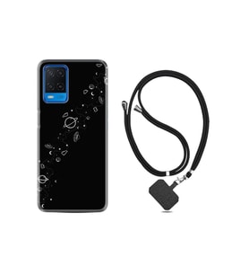 Oppo A54 Kılıf Silikon Desen Boyun Askılı Planet 1620