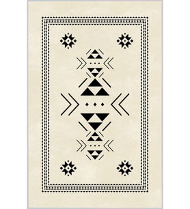 Eliana Home Baskılı, Yıkanabilir Kaymaz Taban Salon Halısı LNA0175-SD861 100x150 cm (Krem)