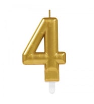 4 Rakam Mum Gold Renk (Karışık)