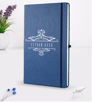 BK Gift Kişiye Özel İsimli Lacivert Termo Deri Defter 16x24cm Model 8