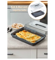 ShopHouse Kilitli Kapaklı Kek Börek Pasta Saklama, BORCAM TAŞIMA KABI - Kek Fanusu