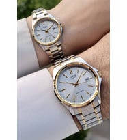Casio CSISTE56 Gold Gümüş Renk Hediye Paketli Sevgili Çift Kol Saati