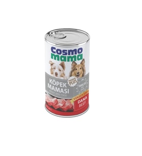 COSMO MAMA YETİŞKİN YUKSEK ENERJI DANA ETLI KÖPEK KONSERVE MAMASI 12 ADET X 415 GR