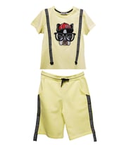 Littlestar Erkek Çocuk Bulldog Bermuda Takım (Sarı)