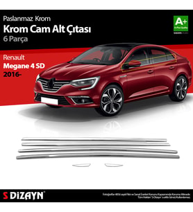 Renault Megane 4 SD Krom Cam Çıtası 6 Prç. 2016-2020