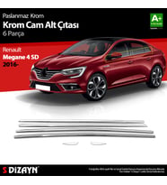 Renault Megane 4 SD Krom Cam Çıtası 6 Prç. 2016-2020