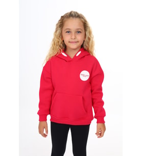 Toontoy Kız Çocuk Baskılı Sweatshirt (Koyu Fuşya)