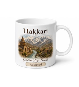 Hakkari Şehir Hatırası Fotoğraflı Kupa Bardak Hediye Anı Hatıra