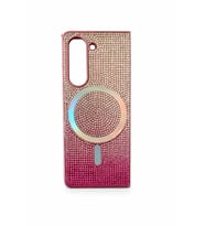 Samsung Z Fold 5 Kılıf Diamont MagSafe Hologramlı Telefon Kılıfı