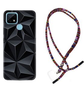 Realme C11 C21 C21Y C25Y C11 2021 Kılıf Boyun Asklı Rasta Silikon Prizmalar 1782