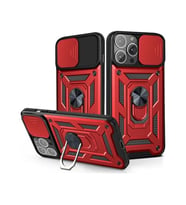 Coverzone iPhone 13 Pro ?le Uyumlu PhoenixShield S�rg�l� Sistem Kamera Korumal? Kapak Tam Koruma Manyetik Vega Kapak K?rm?z?