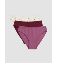 LCW DREAM Ekru Çiçekli Bikini Külot 3'lü