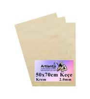Krem Keçe 50x70 cm 2.0 mm 3 Adet Renkli Hobi Keçesi Elişi Keçesi Anasınıfı Kreş Okul Öncesi